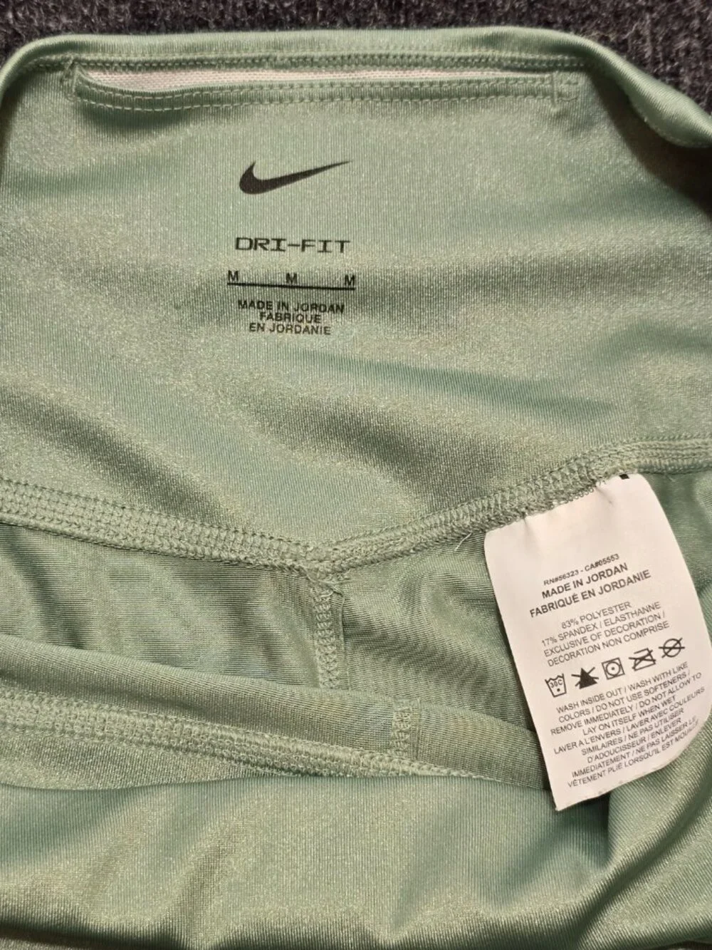 Nike Dri‑FIT One Mid‑Rise Shine Leggings Women’s Size M – Jade Smoke Green – Wor